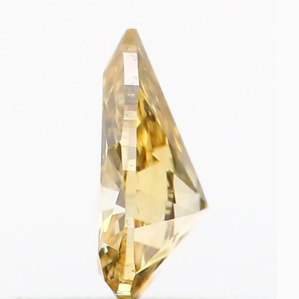 0.16 Ct Natural Loose Diamond Pear Yellow Color SI1 Clarity 4.85 MM L8638