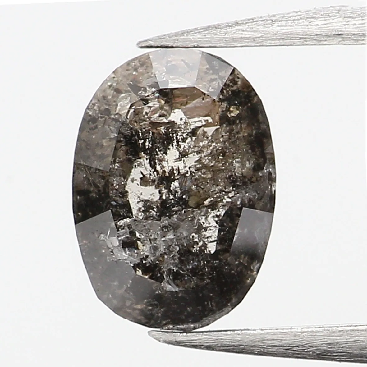 0.34 Ct Natural Loose Diamond, Oval Diamond, Black Diamond, Grey Diamond, Salt and Pepper Diamond, Antique Diamond, Real Diamond