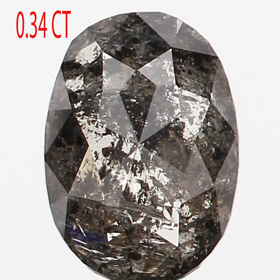 0.34 Ct Natural Loose Diamond, Oval Diamond, Black Diamond, Grey Diamond, Salt and Pepper Diamond, Antique Diamond, Real Diamond