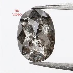 0.34 Ct Natural Loose Diamond, Oval Diamond, Black Diamond, Grey Diamond, Salt and Pepper Diamond, Antique Diamond, Real Diamond