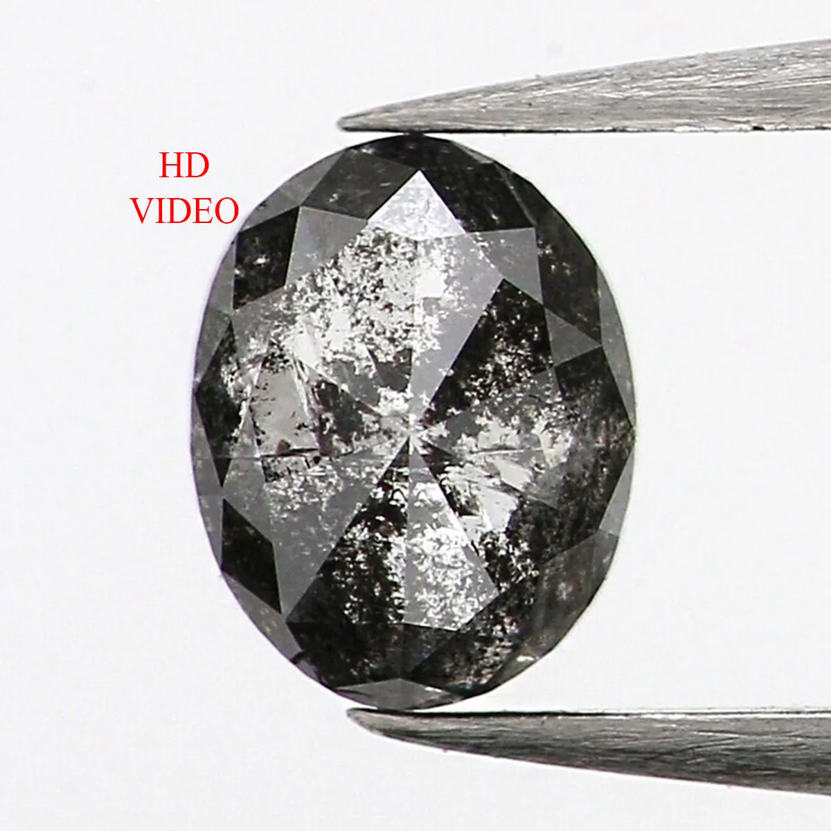 0.36 Ct Natural Loose Diamond, Oval Diamond, Black Diamond, Grey Diamond, Salt and Pepper Diamond, Antique Diamond, Real Diamond