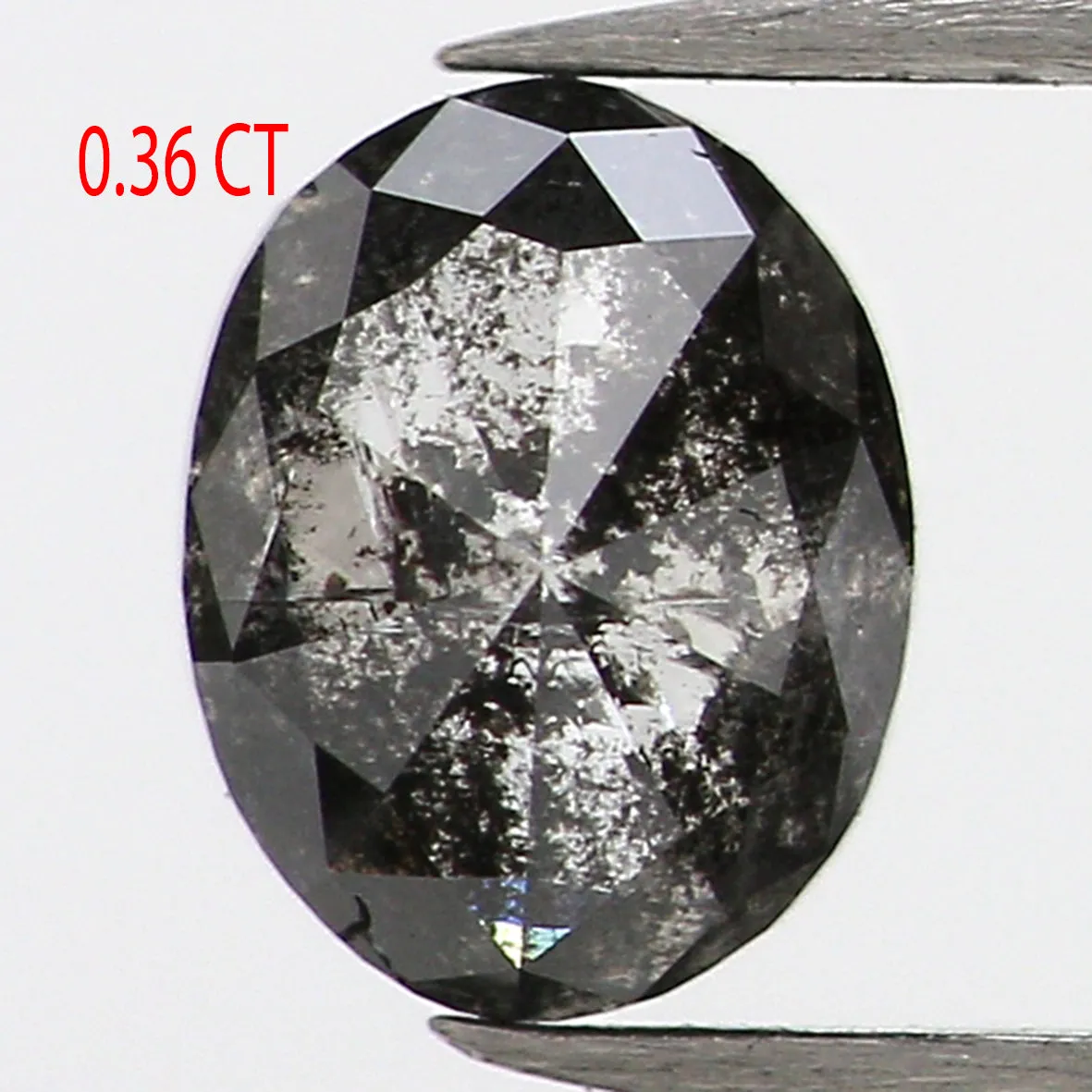 0.36 Ct Natural Loose Diamond, Oval Diamond, Black Diamond, Grey Diamond, Salt and Pepper Diamond, Antique Diamond, Real Diamond