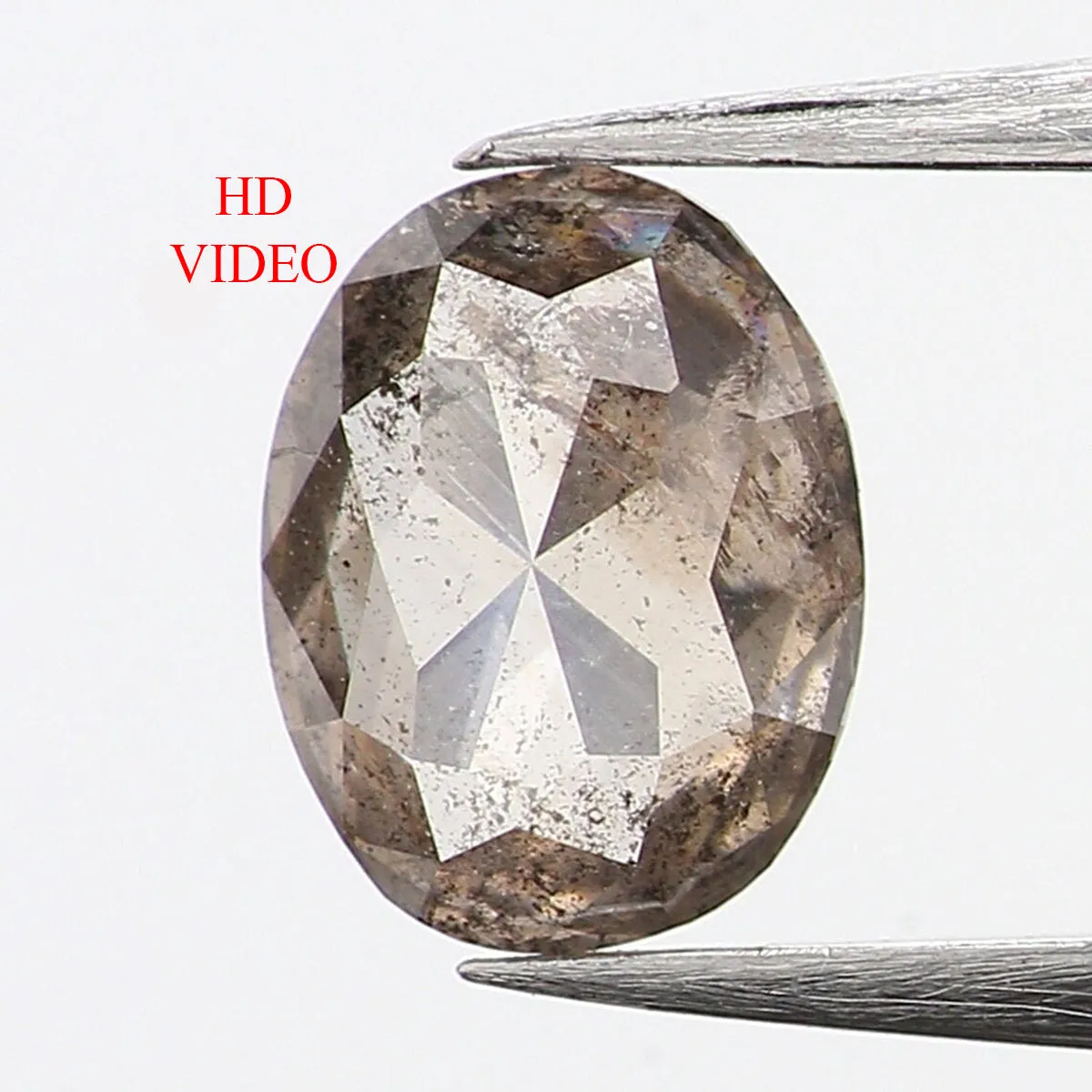 0.36 Ct Natural Loose Diamond, Oval Diamond, Black Diamond, Grey Diamond, Salt and Pepper Diamond, Antique Diamond, Real Diamond