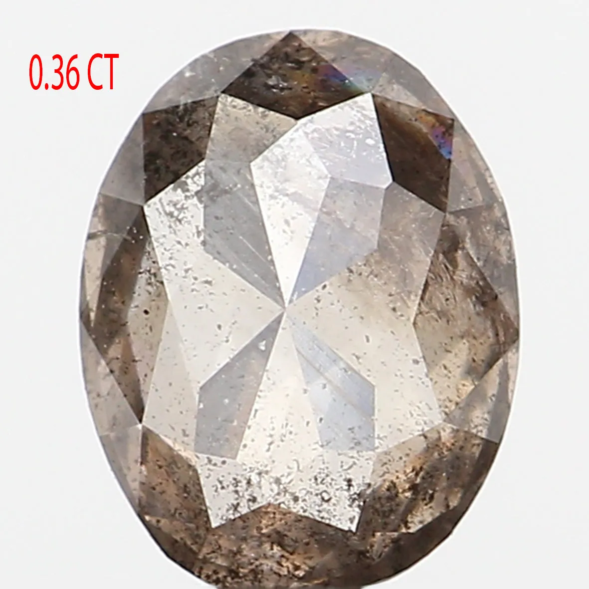 0.36 Ct Natural Loose Diamond, Oval Diamond, Black Diamond, Grey Diamond, Salt and Pepper Diamond, Antique Diamond, Real Diamond