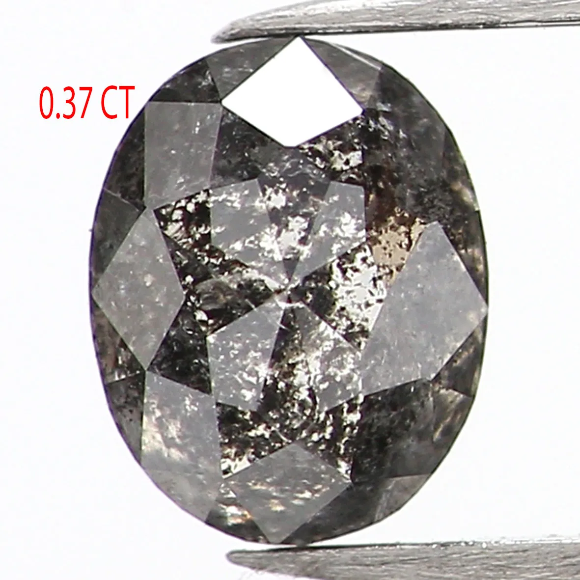 0.37 Ct Natural Loose Diamond, Oval Diamond, Black Diamond, Grey Diamond, Salt and Pepper Diamond, Antique Diamond, Real Diamond