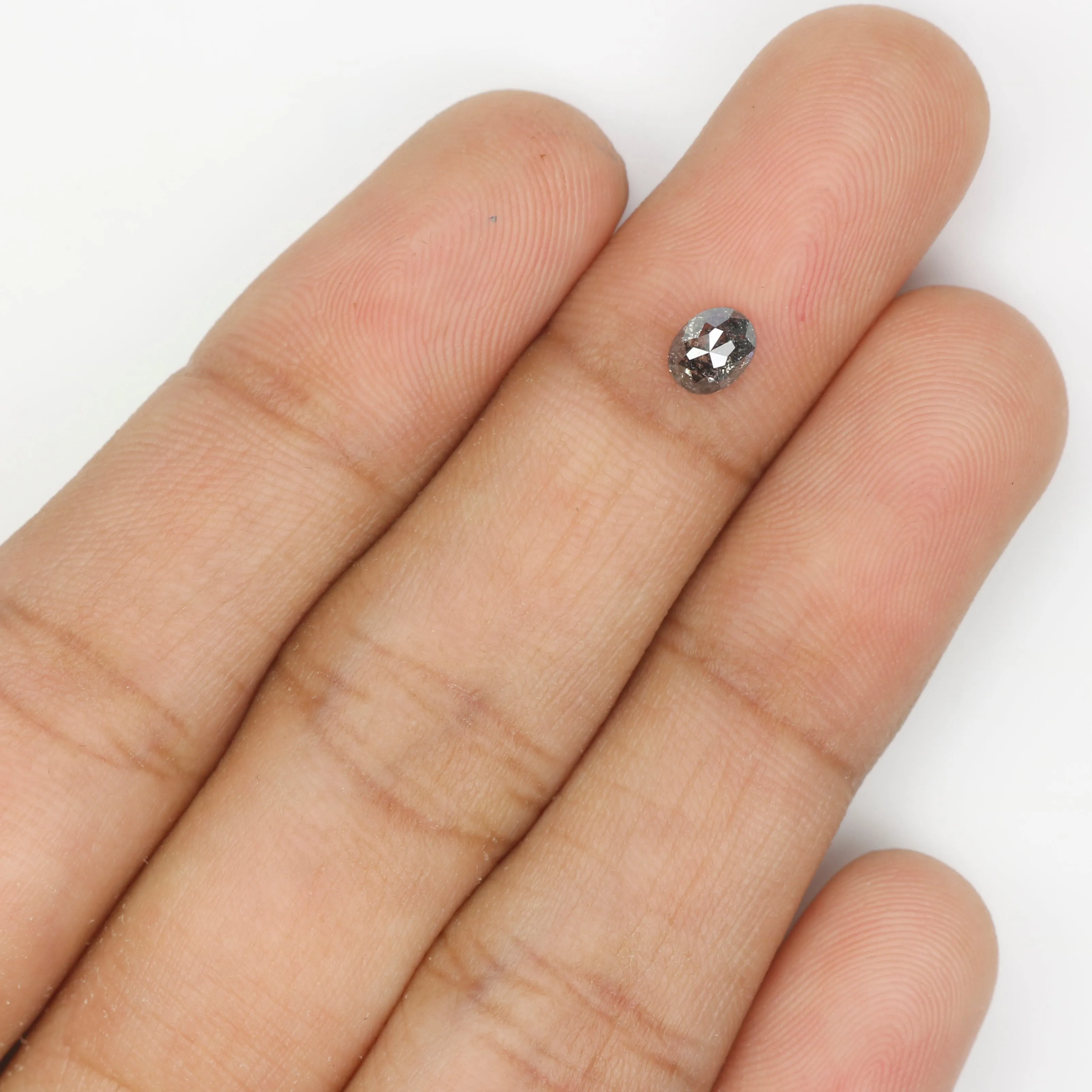 0.37 Ct Natural Loose Diamond, Oval Diamond, Black Diamond, Grey Diamond, Salt and Pepper Diamond, Antique Diamond, Real Diamond