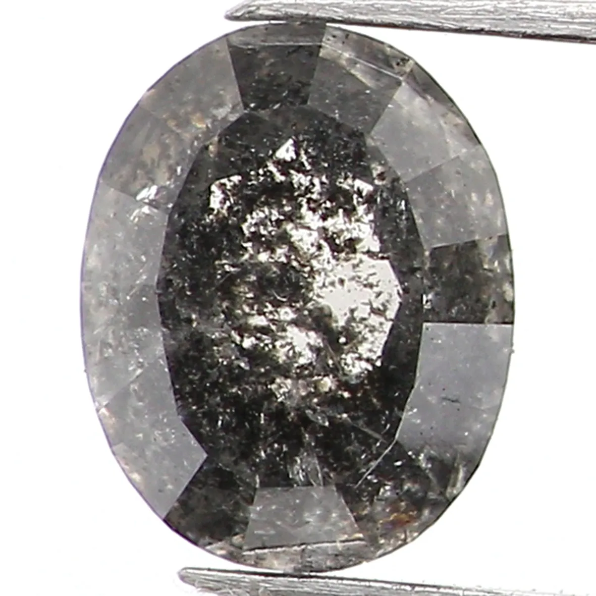 0.37 Ct Natural Loose Diamond, Oval Diamond, Black Diamond, Grey Diamond, Salt and Pepper Diamond, Antique Diamond, Real Diamond