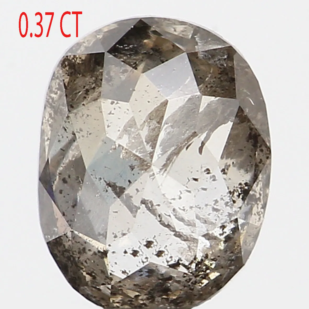 0.37 Ct Natural Loose Diamond, Oval Diamond, Black Diamond, Grey Diamond, Salt and Pepper Diamond, Antique Diamond, Real Diamond