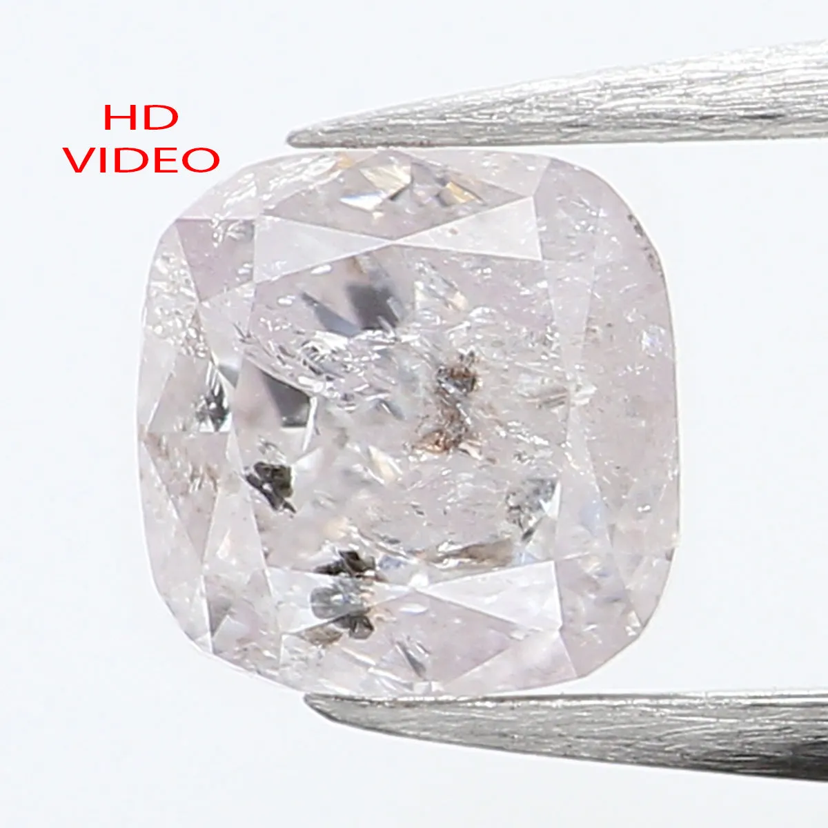 0.51 Ct Natural Loose Diamond, Cushion Diamond, Faint Pink Diamond, Polished Diamond, Real Diamond, Rustic Diamond, Antique Diam