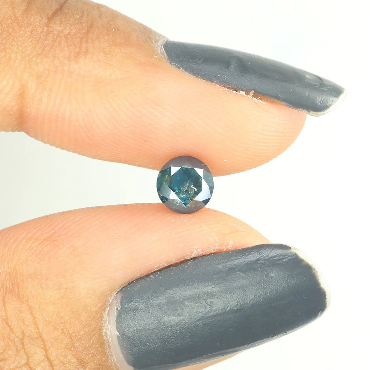 0.59 Ct Natural Loose Diamond Round Blue Color 5.02 MM GRL9420