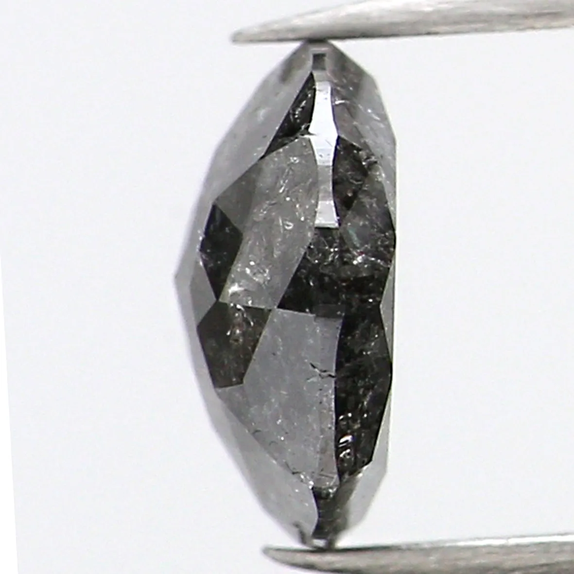 0.72 Ct Natural Loose Diamond, Round Rose Cut Diamond, Black Diamond, Gray Diamond, Salt and Pepper Diamond, Rose Cut Diamond L6