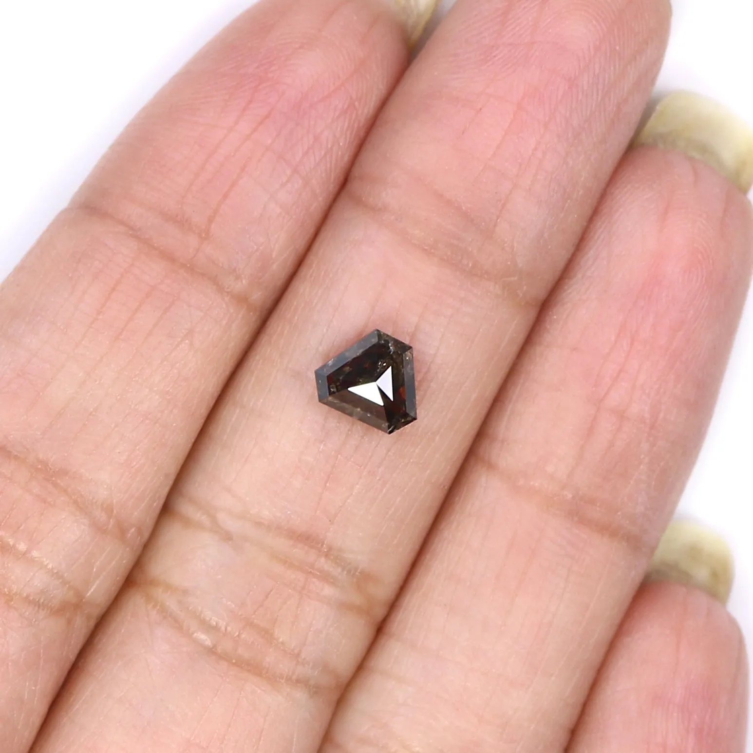 0.79 CT Natural Loose Triangle Diamond Brown Color Diamond Natural Loose Diamond 5.70 MM Triangle Cut Diamond Triangle Shape Dia