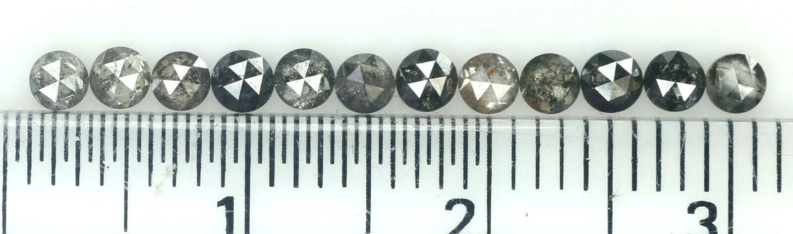 0.91 Ct Natural Loose Diamond, Round Rose Cut Diamond, Black Diamond, Gray Diamond, Salt and Pepper Diamond, Rose Cut Diamond L7