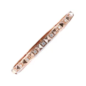 14KT ROSE GOLD DIAMOND (3/8CTW) BANGLE