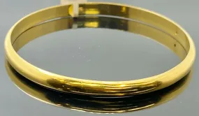 22k Bangle Solid Gold Elegant Modern Plain High Polished Design MON