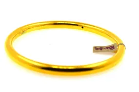 22k Solid Gold Ladies Bangle Simple Plain Round Design br119z