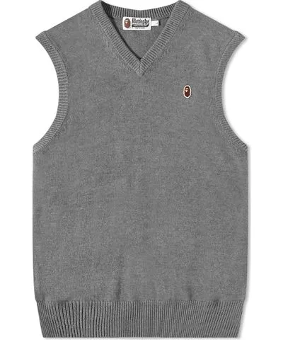 A Bathing Ape Men's Ape Head One Point Knit Vest