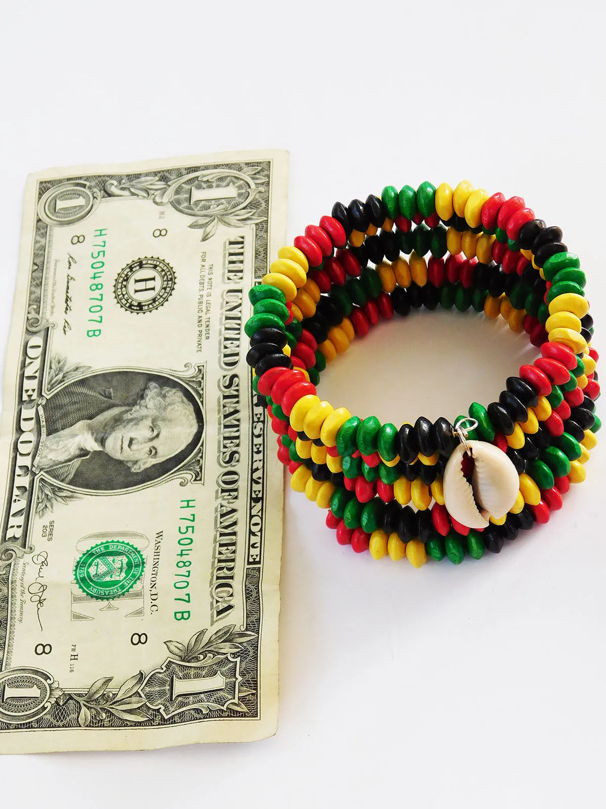 African Bracelet Wood Beaded Adjustable Women Kwanzaa Christmas