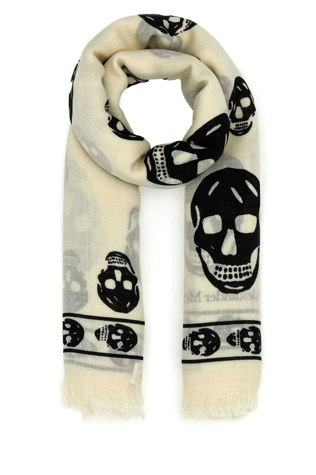 Alexander Mcqueen Embroidered Wool Foulard