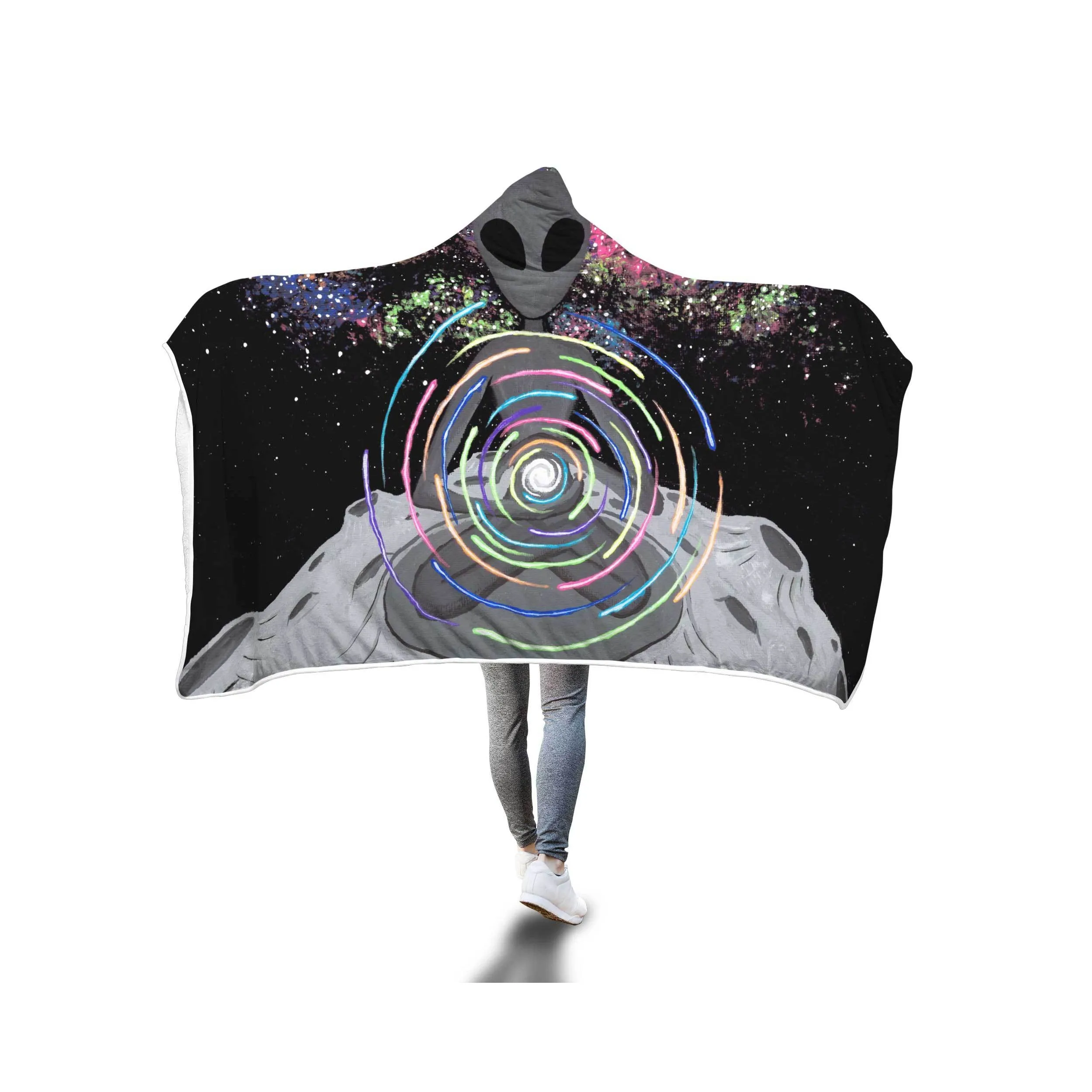 ALIEN BRAINWASH HOODED BLANKET