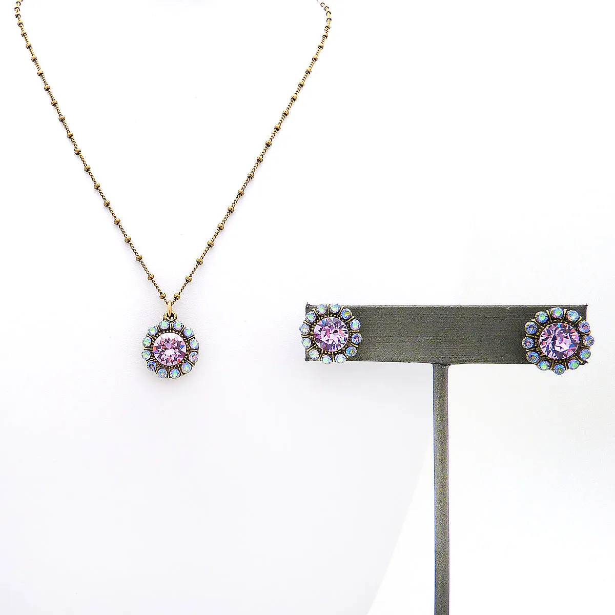 Anne Koplik Violet Elsie Princess Swarovski Crystal Earrings ER4718VIO