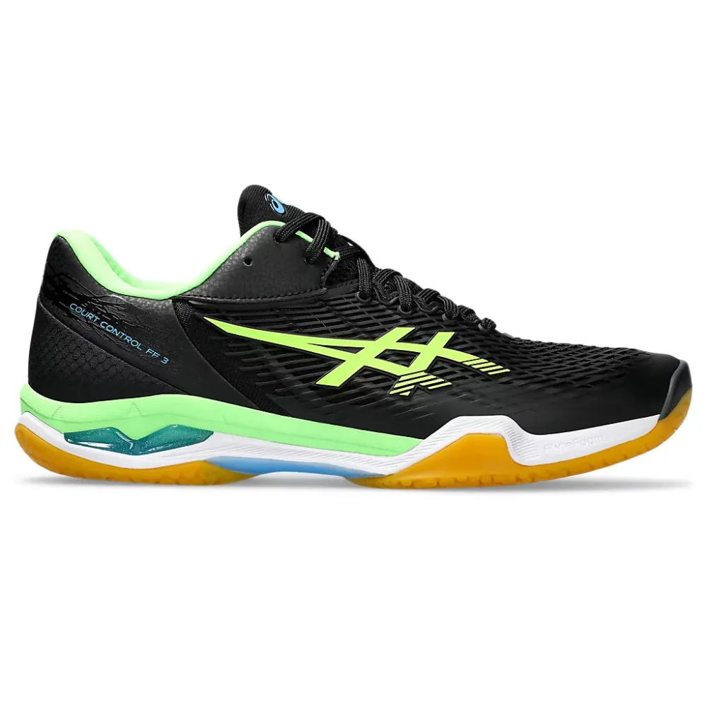 ASICS Men's Court Control FF 3 Badminton Shoe (Black/Lime Burst)