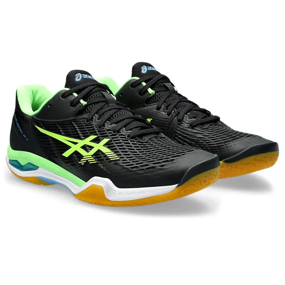 ASICS Men's Court Control FF 3 Badminton Shoe (Black/Lime Burst)