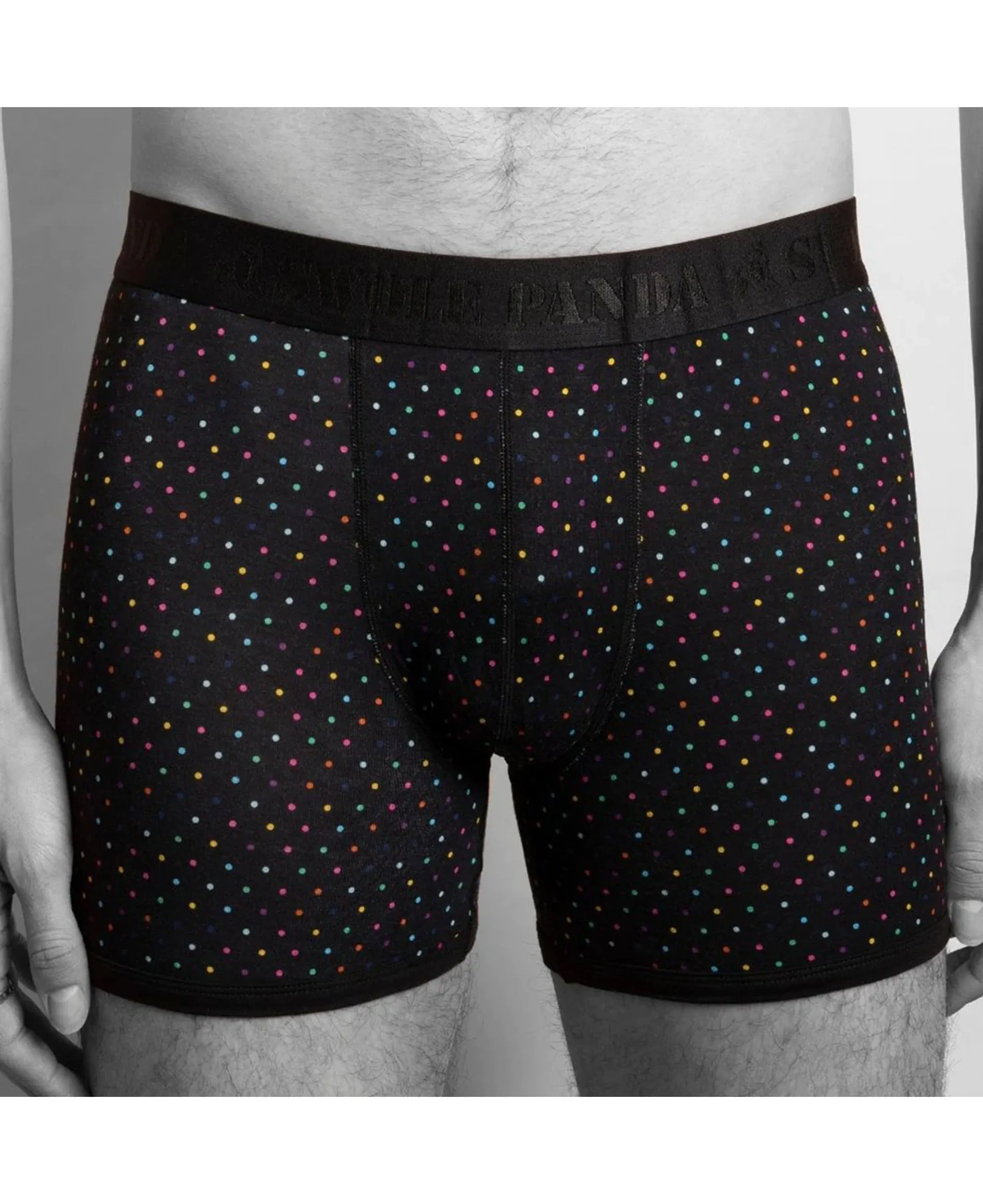 Bamboo Boxers                             Multi Dot/Black Band