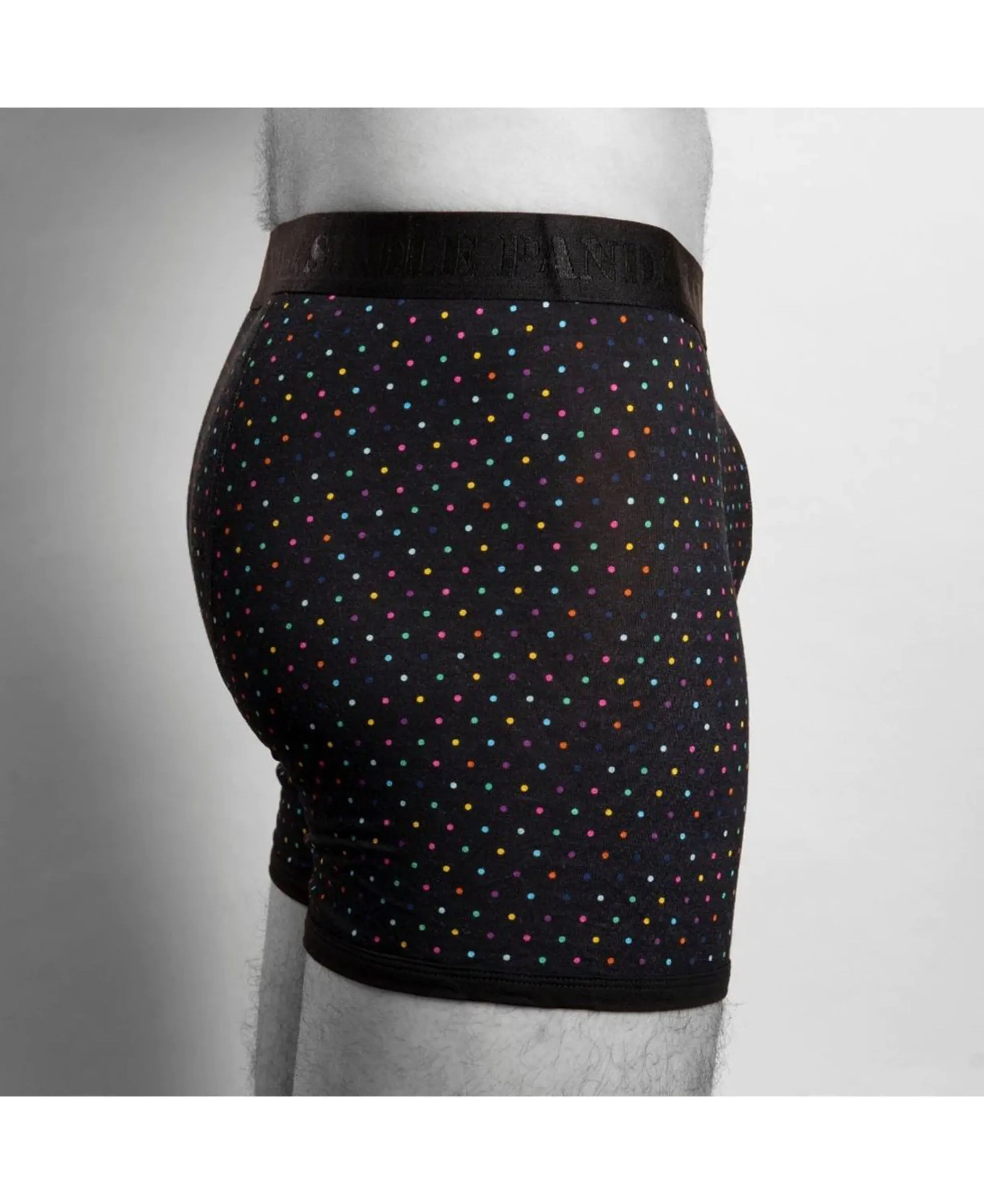 Bamboo Boxers                             Multi Dot/Black Band