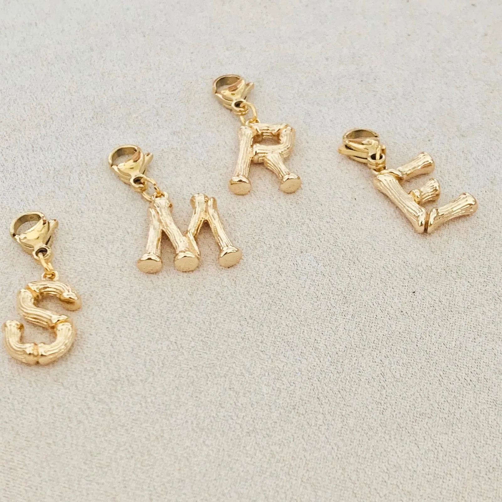 Bamboo Letter Charm