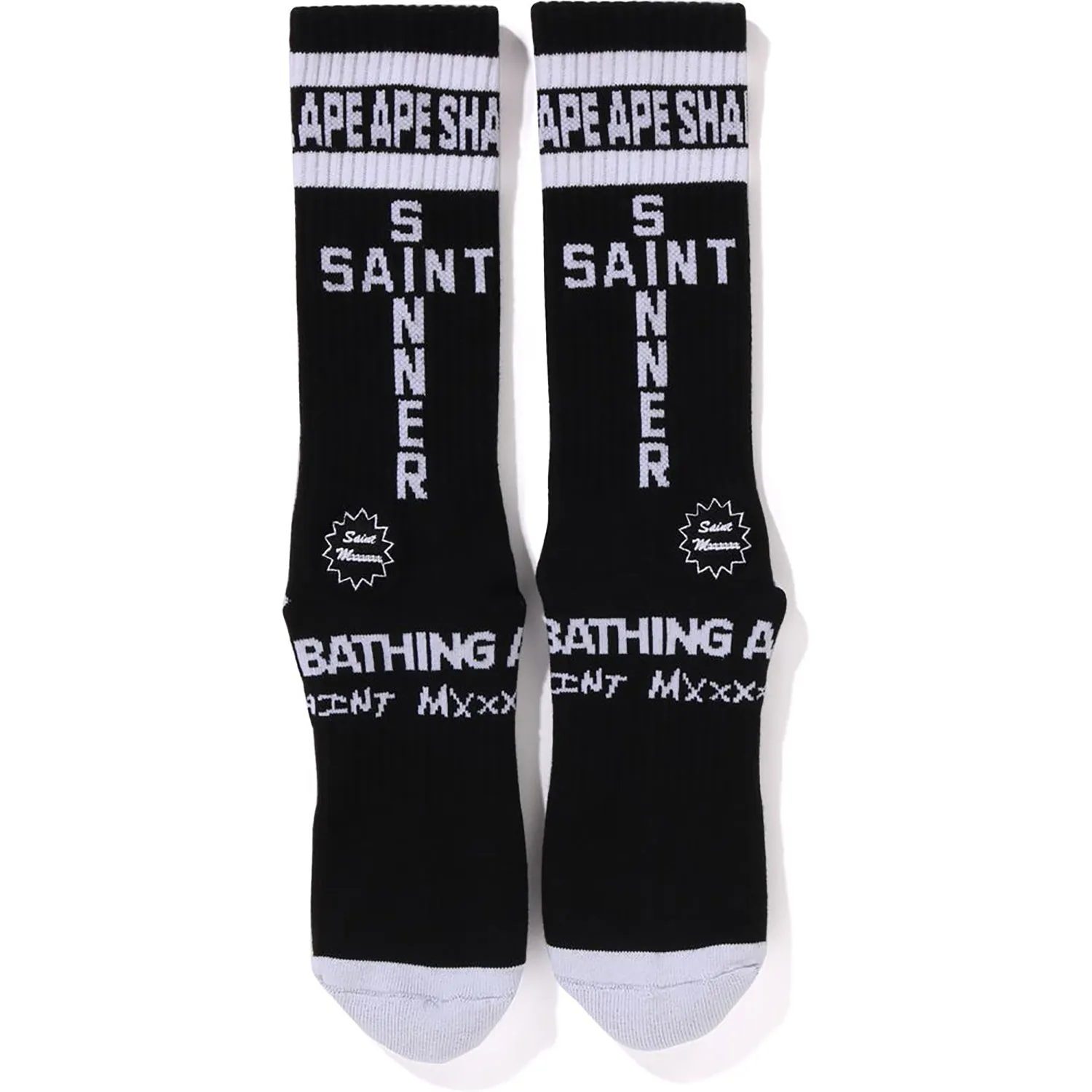 BAPE X SAINT MXXXXXX SOCKS MENS