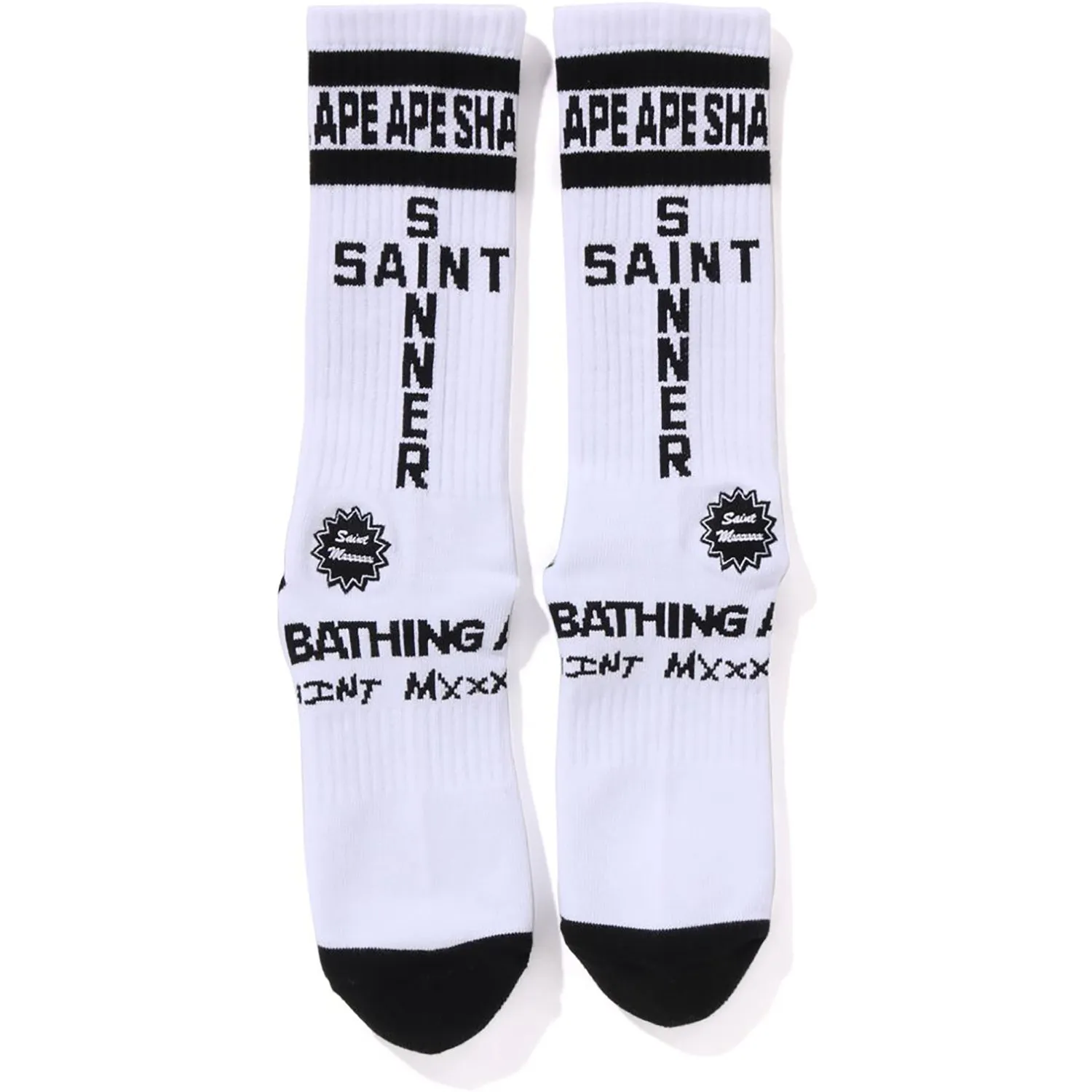 BAPE X SAINT MXXXXXX SOCKS MENS