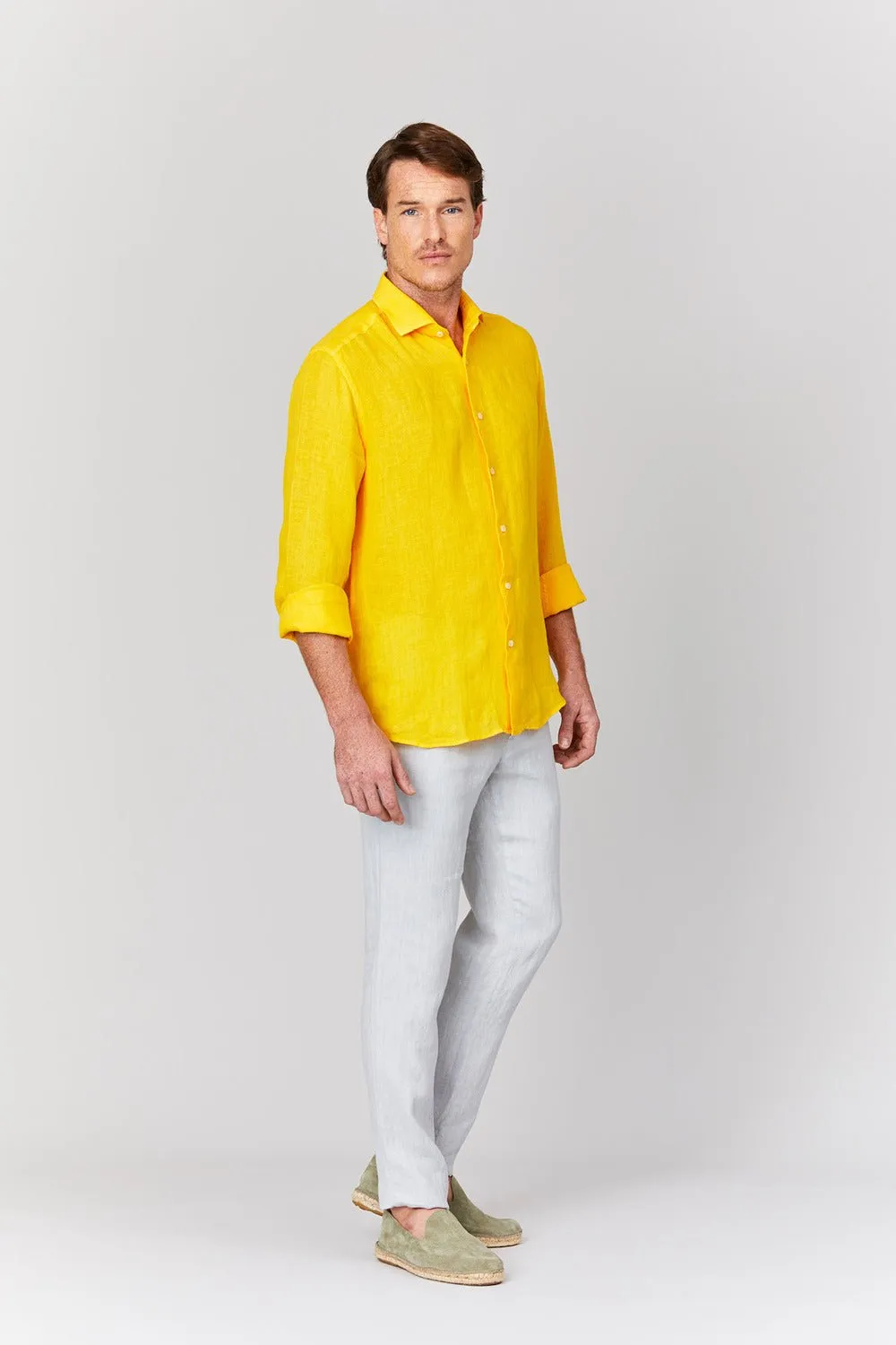 basic linen shirt banana