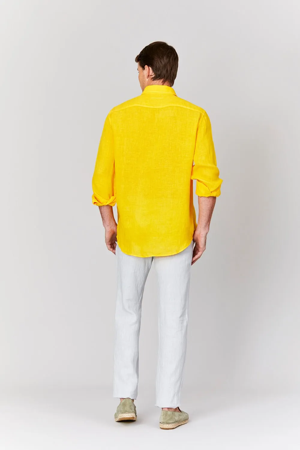 basic linen shirt banana