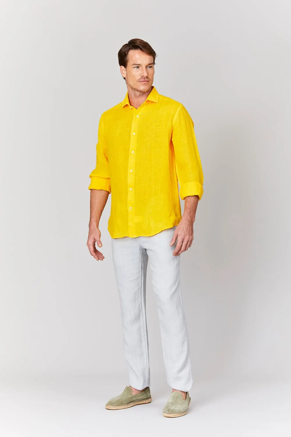 basic linen shirt banana