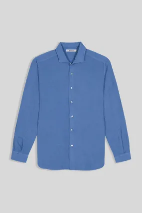 basic linen shirt blue