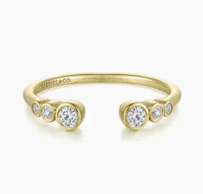 Bezel Set Diamond Split Stackable Ring