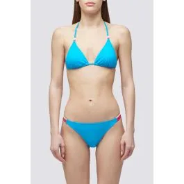 Bikini tinta unita donna Azzurro