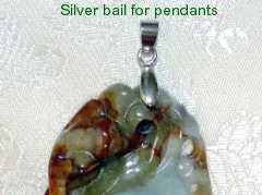 Birds and Bamboo Large Clear  Crystal Pendant (CP51)