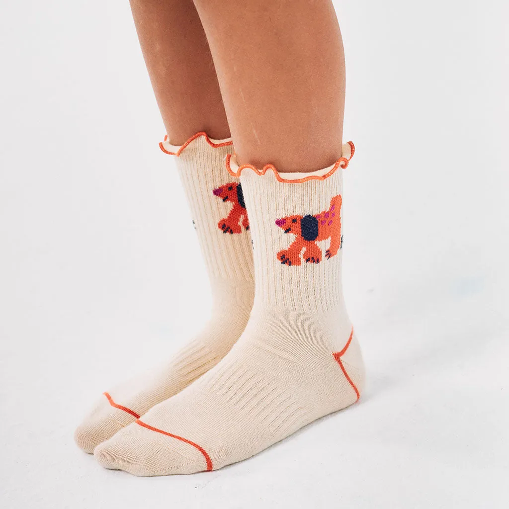 Bobo Choses Child Fairy Dog Socks Cream