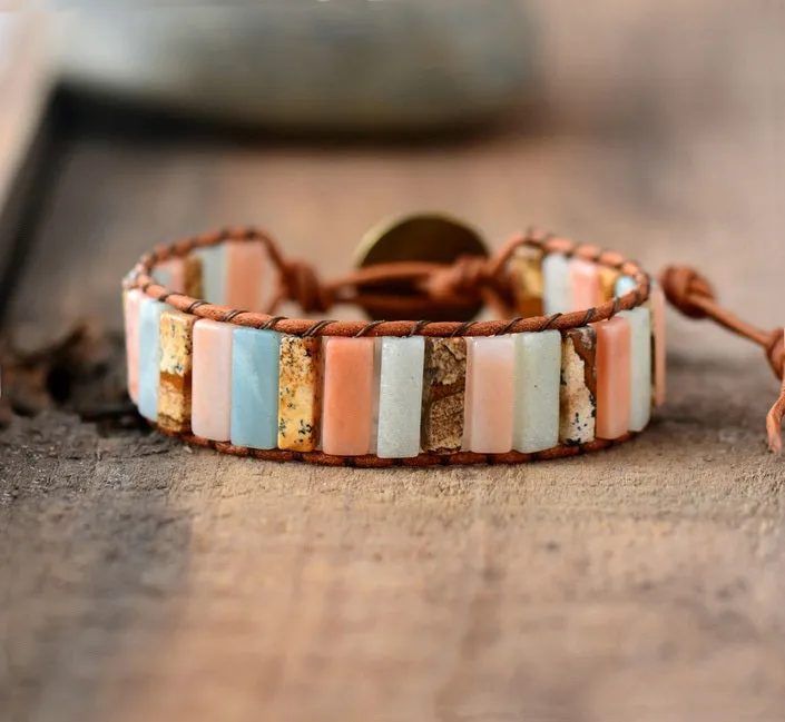 Bohemian Summer Jasper Tubestone Bracelet