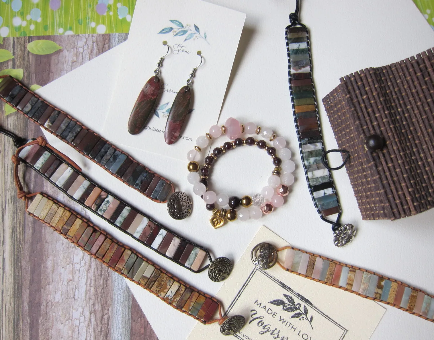 Bohemian Summer Jasper Tubestone Bracelet