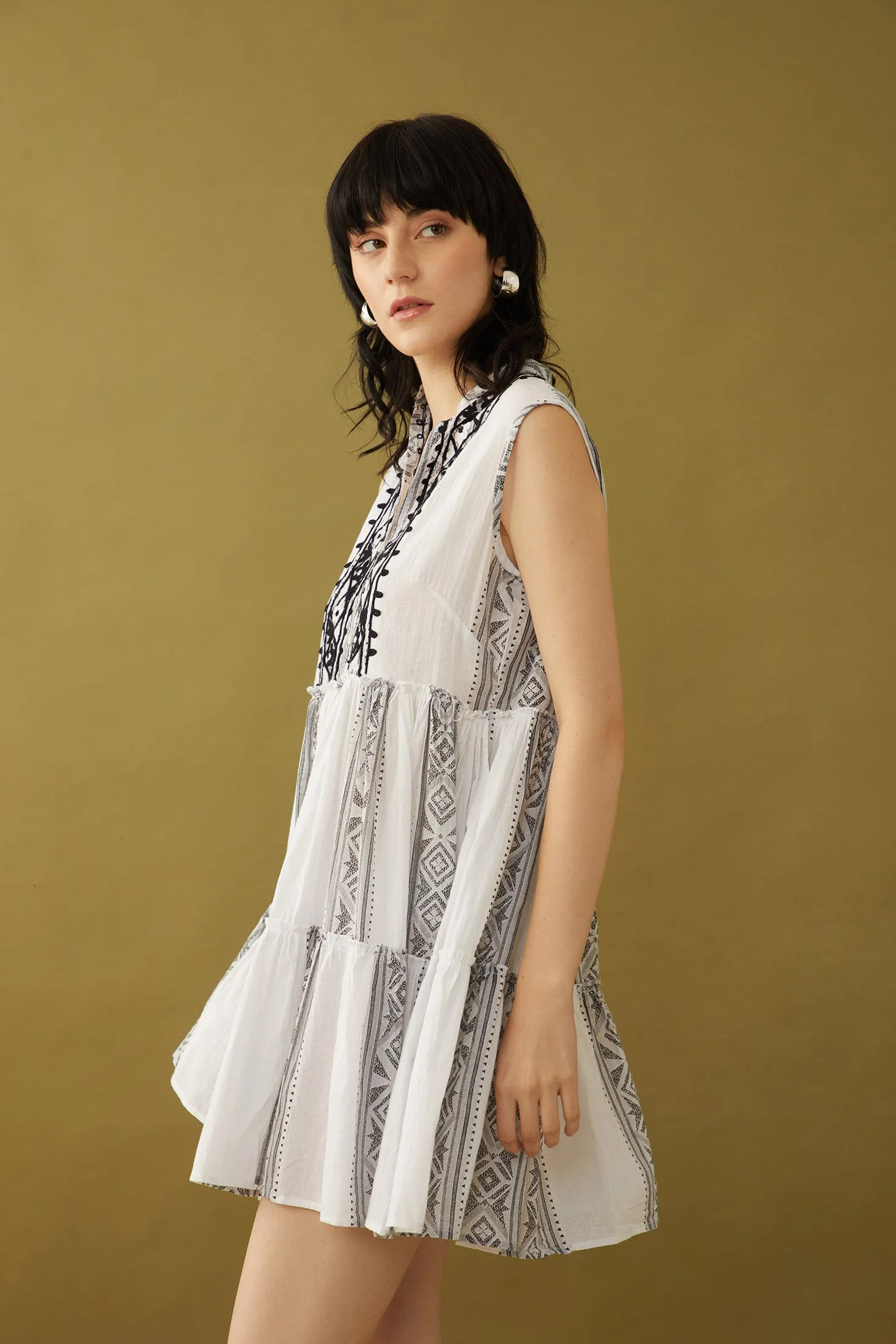 Bohera Cecilia Blossoms Embroidered Dress