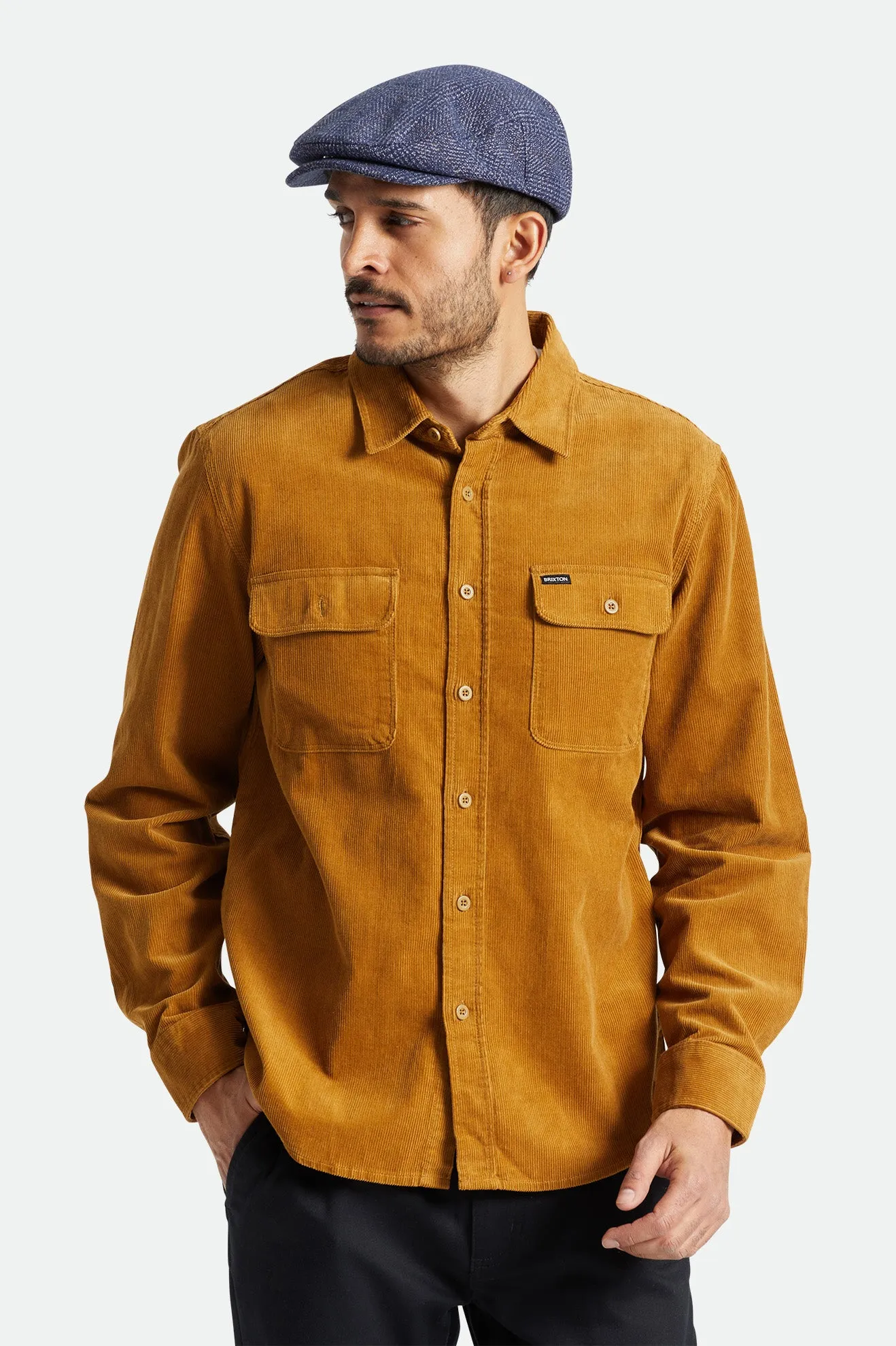 Bowery Corduroy L/S Flannel - Medal Bronze