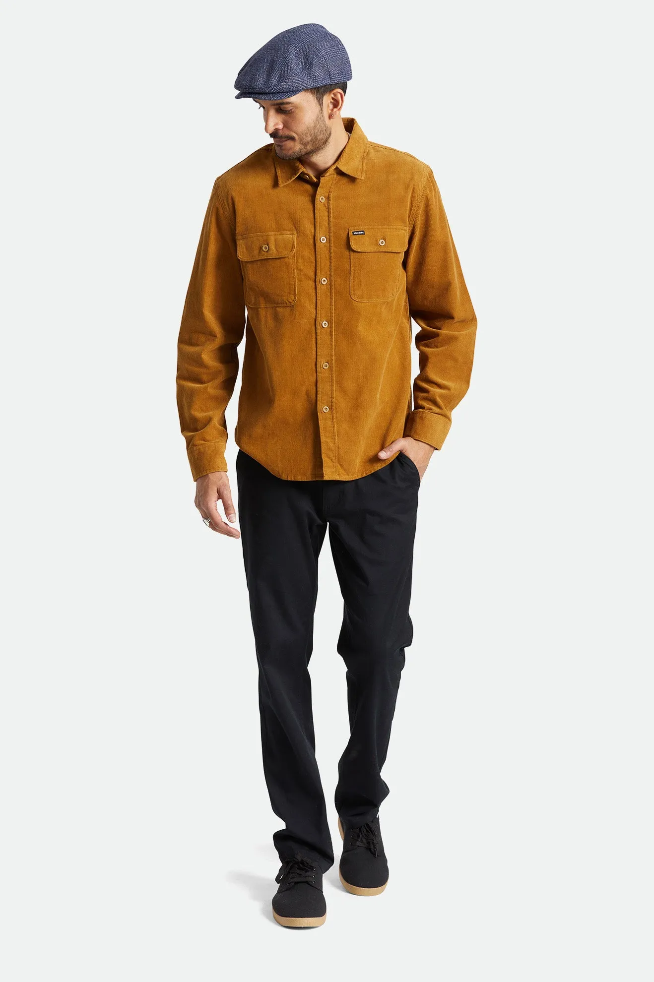 Bowery Corduroy L/S Flannel - Medal Bronze