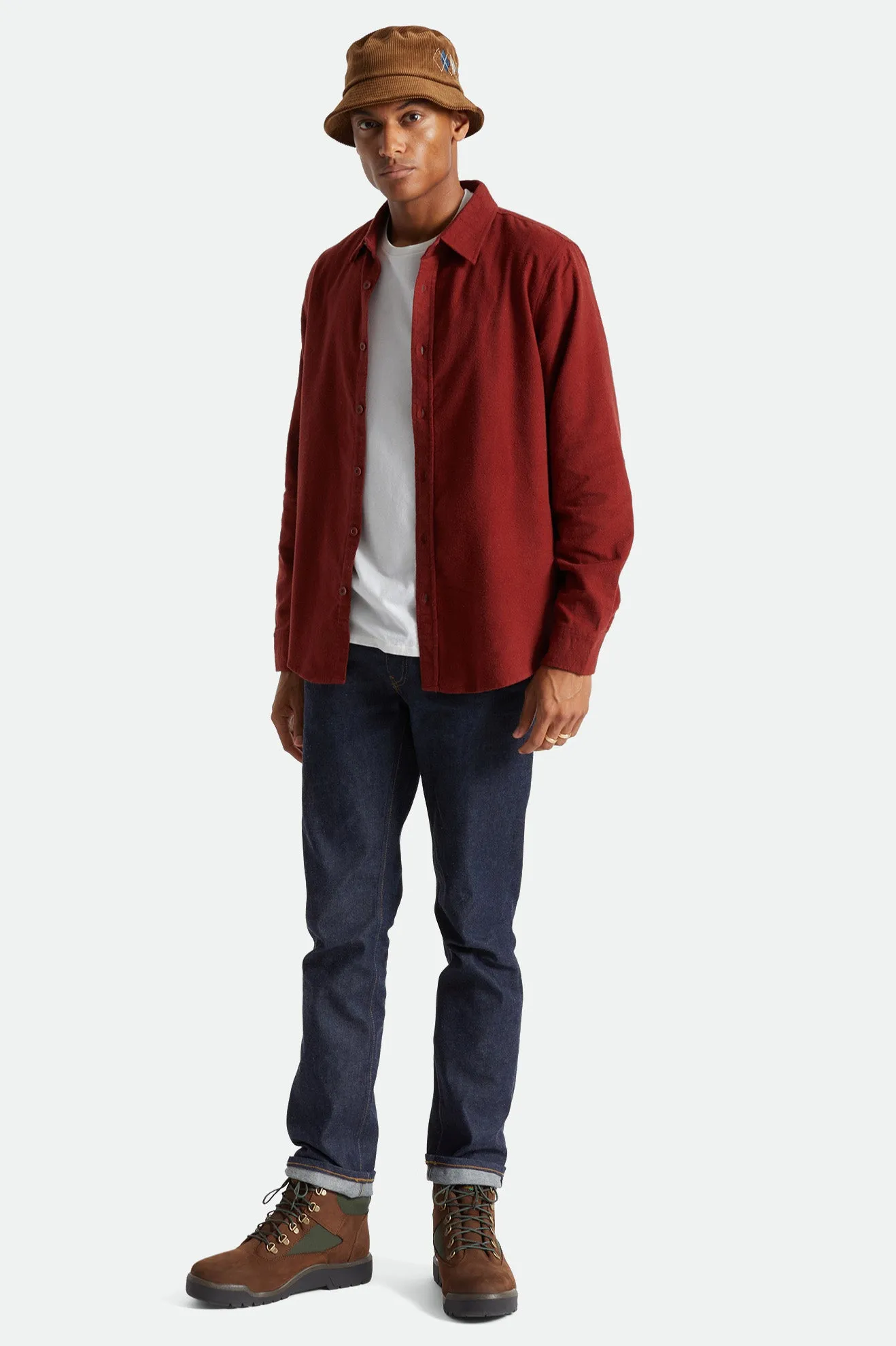 Bowery Soft Weave Np L/S Flannel - Dark Brick