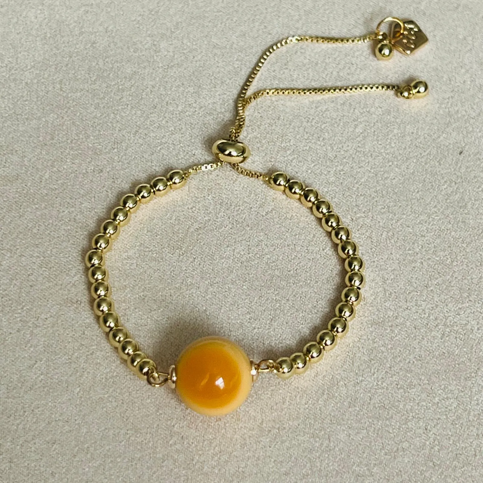 Burmese Yellow Agate La Forma Bracelet