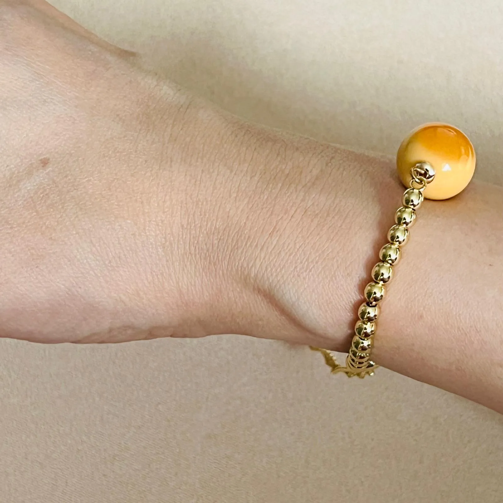 Burmese Yellow Agate La Forma Bracelet