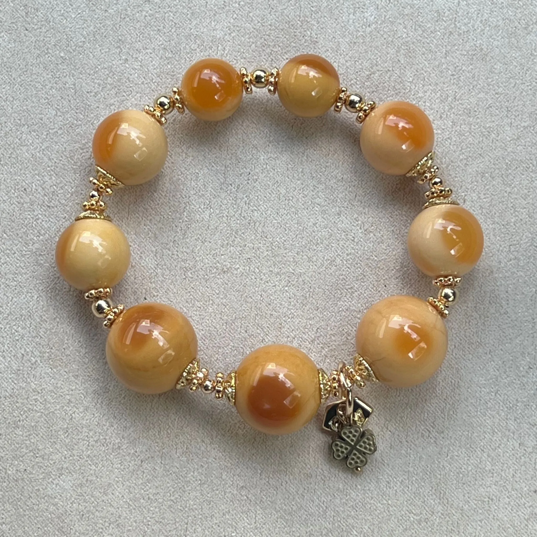 Burmese Yellow Agate Supreme Bracelet GHW