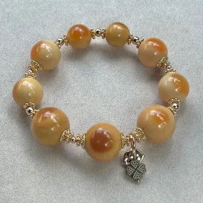 Burmese Yellow Agate Supreme Bracelet GHW